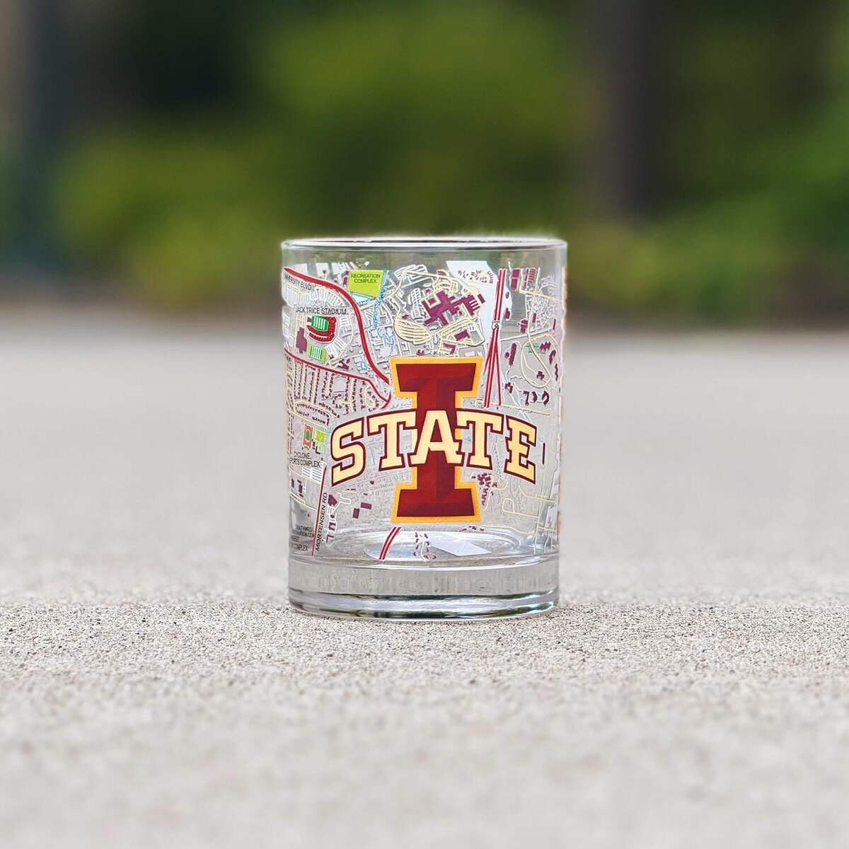RFSJ I-State Campus Map Rocks Glass (14oz)